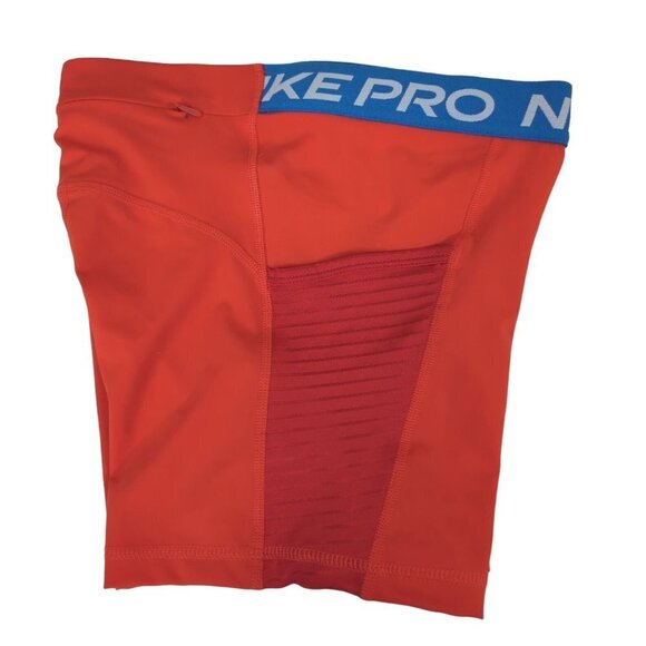 Nike Pro Training Shorts‎ Womens Small Orange Red Blue 3" High Rise Tight Fit - Picture 4 of 10
